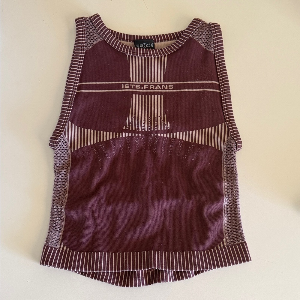 iEts.FranS Maroon Patterned Knit Tank